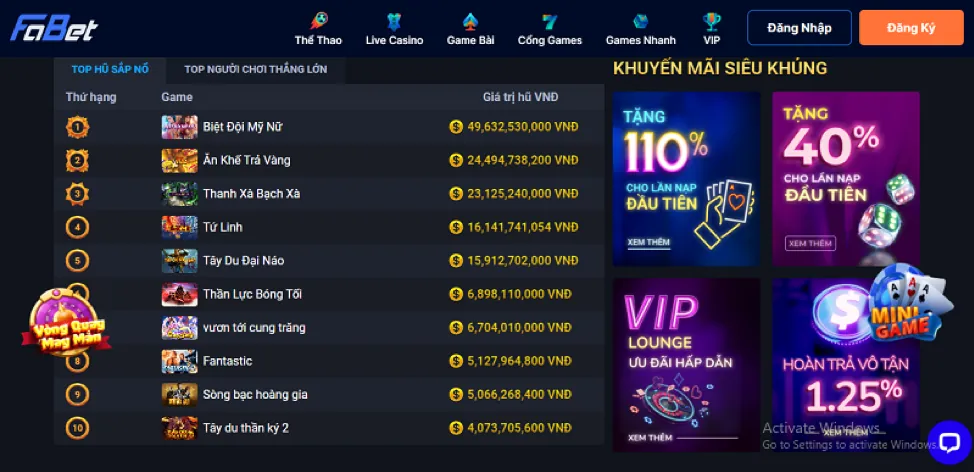 Banner khuyến mãi WM88